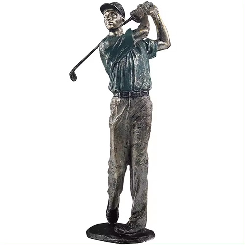 Nordic style resin decoration craft items golfer statue for desktop decoration