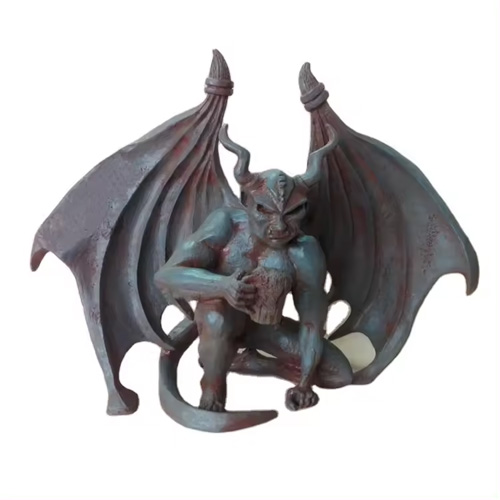 Devil Gothic Angel Resin Crafts Ornaments angel Wings Sculpture memorial and redemption creative statue