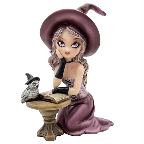 Resin Art Sculpture Witch Statue Witch Craft Art Ornaments Gift Garden Figurine Home Decor