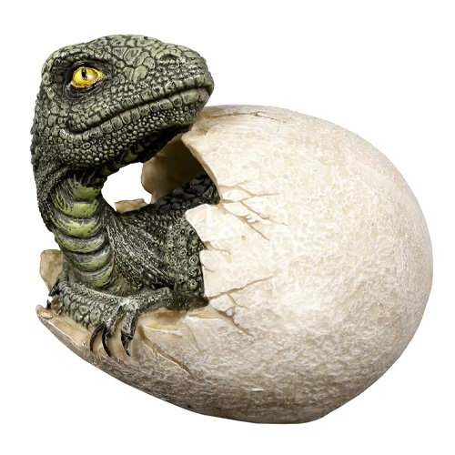 Resin Crafts Home Decoration Poly Resin Dinosaur Egg Hatching Animal Ornament Cute Figurine