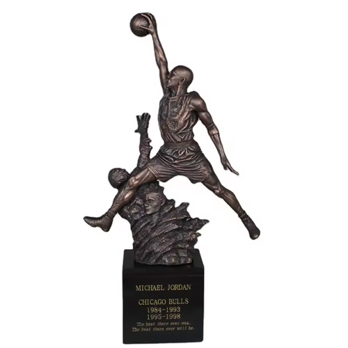 Polystone resin scaled classic figure MICHAEL JORDAN 23 statue chicago bulls memorial statue