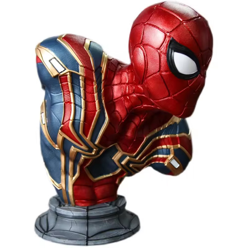 Resin crafts collectible comic spiderman character cartoon polystone anime bust sculpture