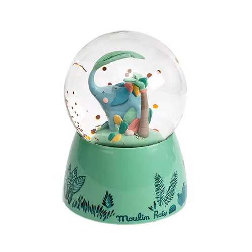 Kawaii Resin Crafts 100mm Glitter Clear Glass Snowglobe Home Office Decoration Birthday Gifts Snowglobe For Kids Women