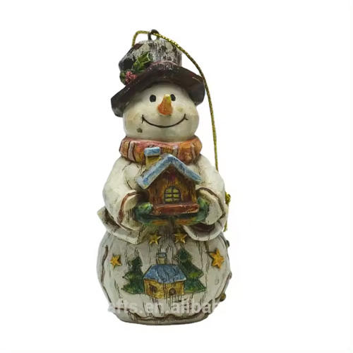 Unique 3D resin snowman figurine Christmas ornaments gift for Christmas tree