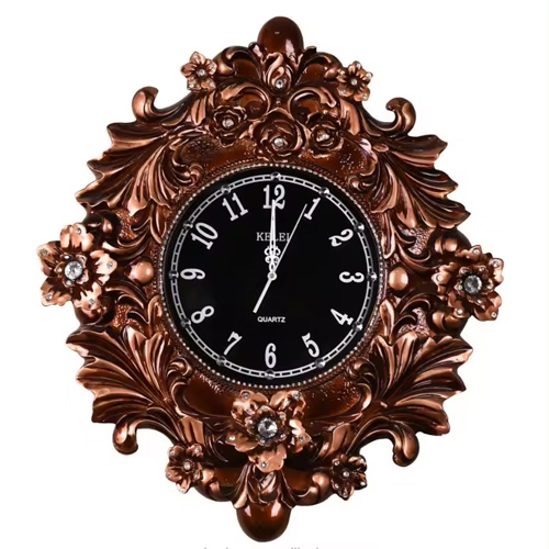 Resin antique silver azan clock for wall