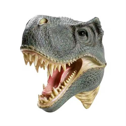 Vivid Polyresin Tyrannosaurus Rex 3D Mounted Wall Decor Dinosaur Sculpture