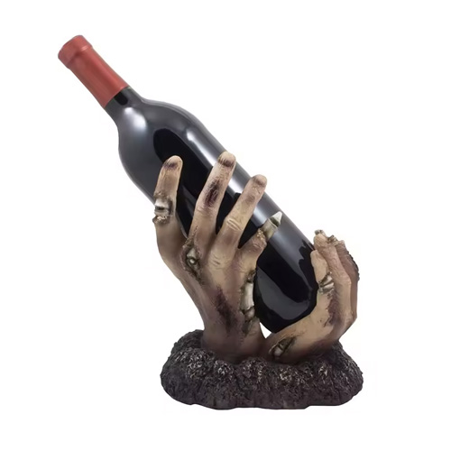 Zombie Hand The Grave Wine Bottle Holder Sculpture for Scary Halloween Party