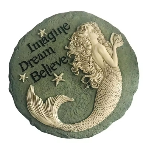 Cheap Round Decorative Garden Enchanted Mermaid Stepping Stones